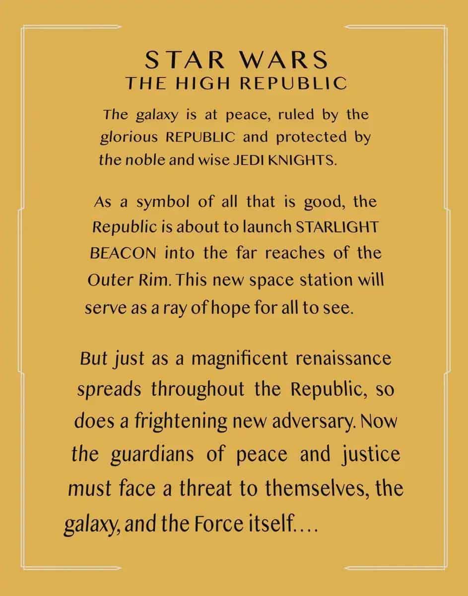 Star Wars the High Republic Apertura