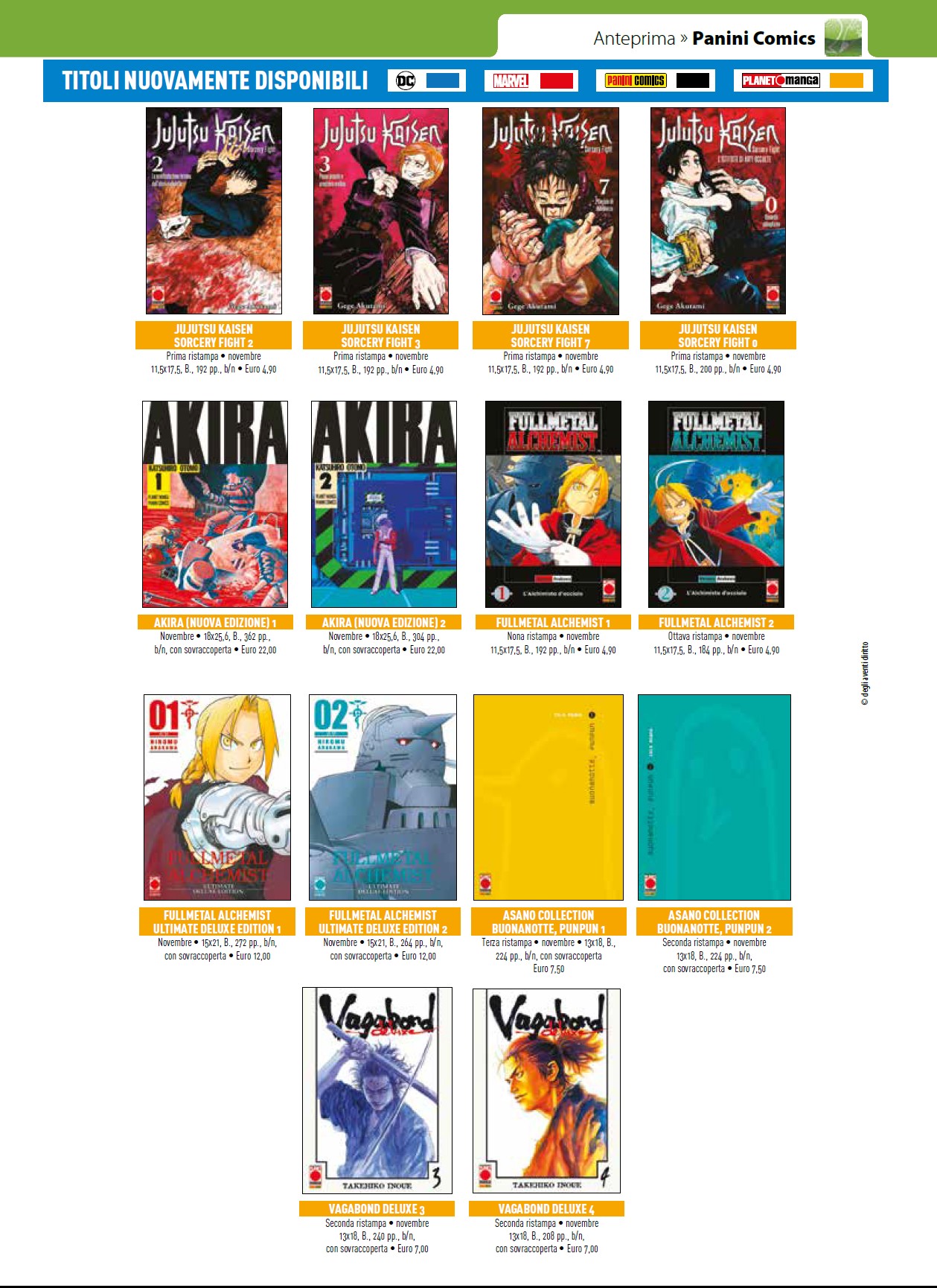 Planet Manga - Tutte le uscite di Novembre