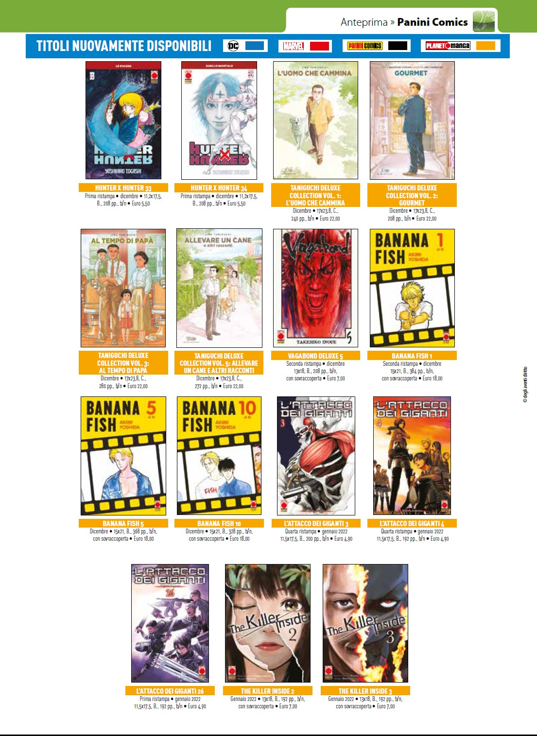 Planet Manga – Tutte le uscite di Gennaio