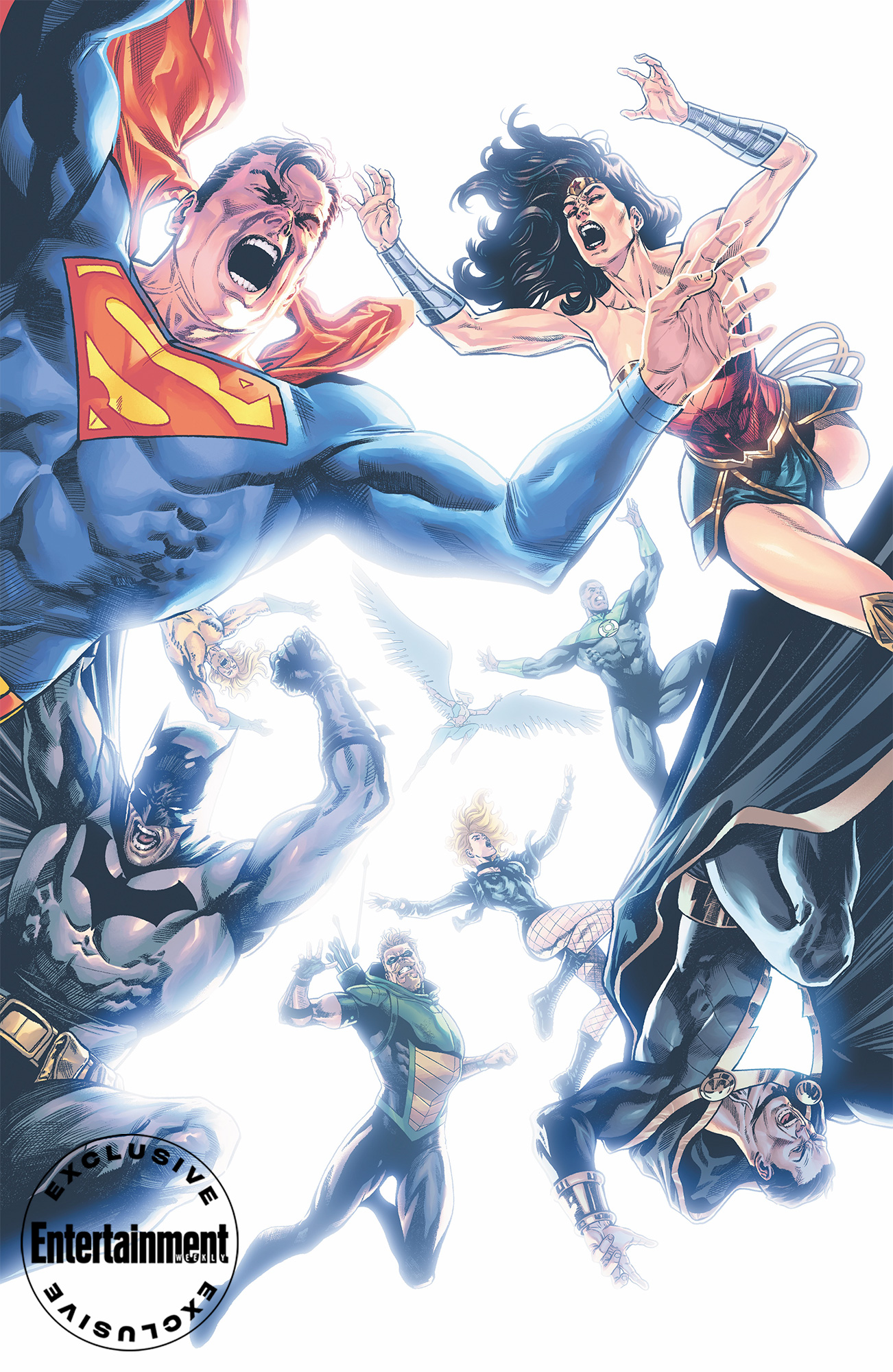 Justice League comic coverCR: DANIEL SAMPERE and ALEJANDRO SÁNCHEZ for DC