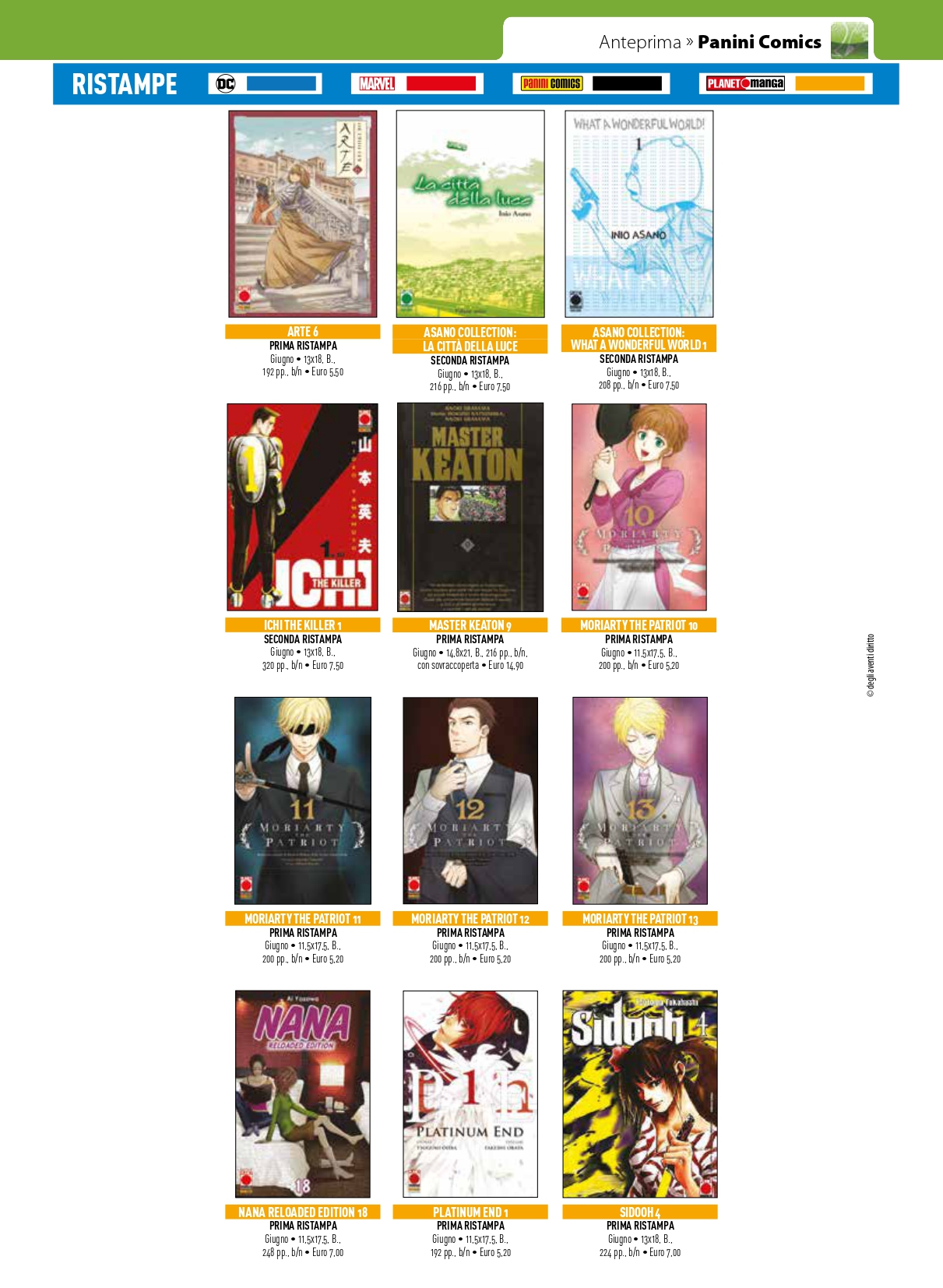 Il calendario Planet Manga per il mese di giugno è ricco di uscite che si dividono tra novità, serie in corso e tantissimi titoli nuovamente disponibili e ristampe. Ecco tutti i titoli di prossima uscita!