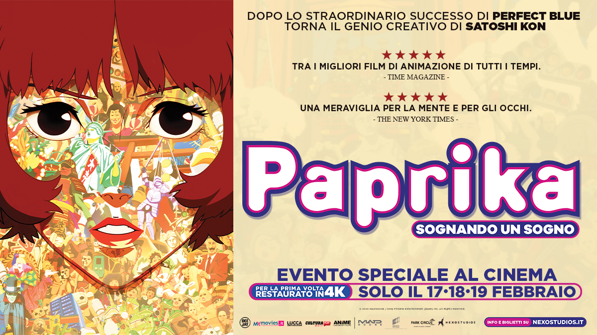 "Paprika" di Satoshi Kon arriva al cinema in 4K dal 17 al 19 febbraio